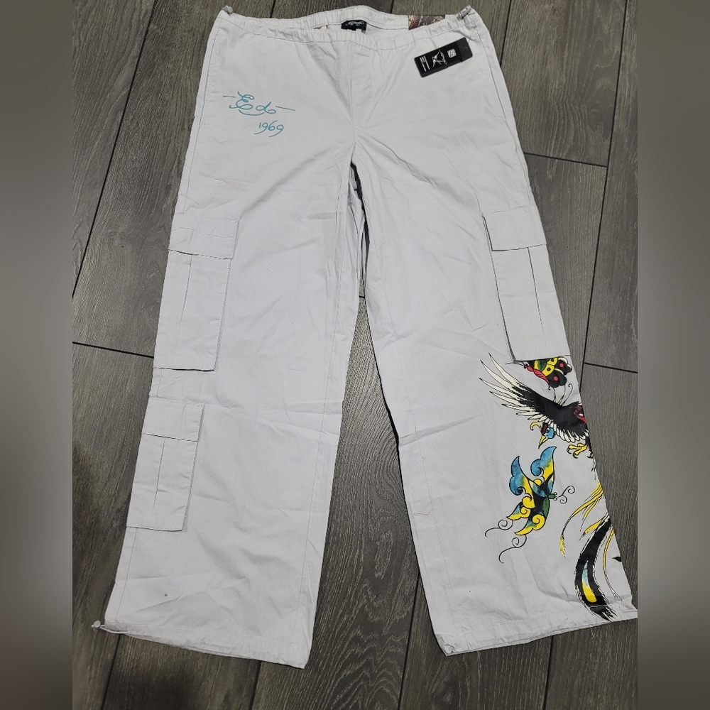 Ed Hardy Gray Cargo Pants